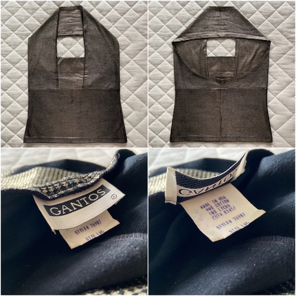 Gantos, Vintage L'Amour Métallique Halter Top - Picture 13 of 16